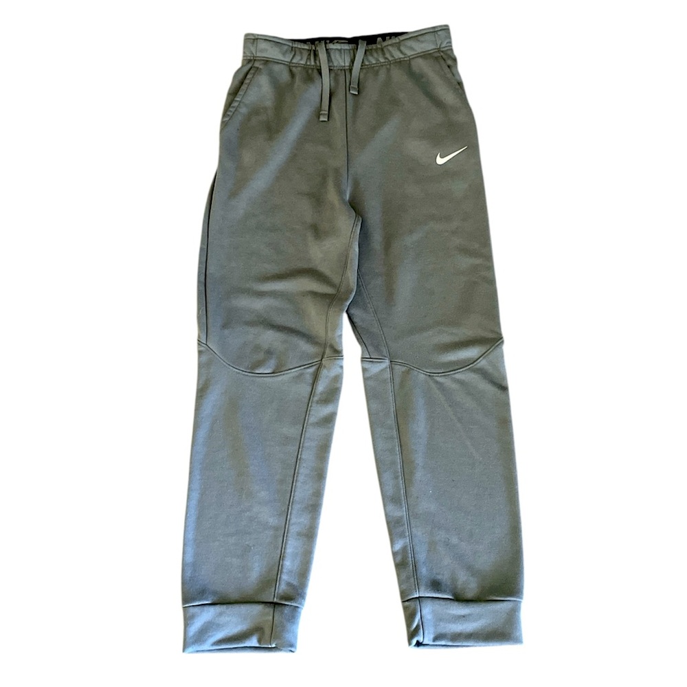 Nike boys Dri-Fit Charcoal Gray & white sweatpants